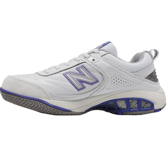 WC806W-D New Balance Women's Tennis Shoes Wide (White/Navy)