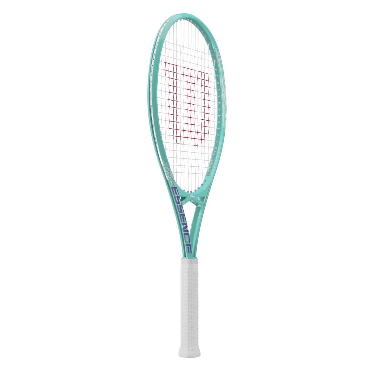 WR087410U-4.25-WRZ601403-Balls-BNDL Wilson Essence 112 Teal Tennis Racquet Bundled w Advantage 2.5 Tennis Bag Black and 3 Pink Tennis Balls c