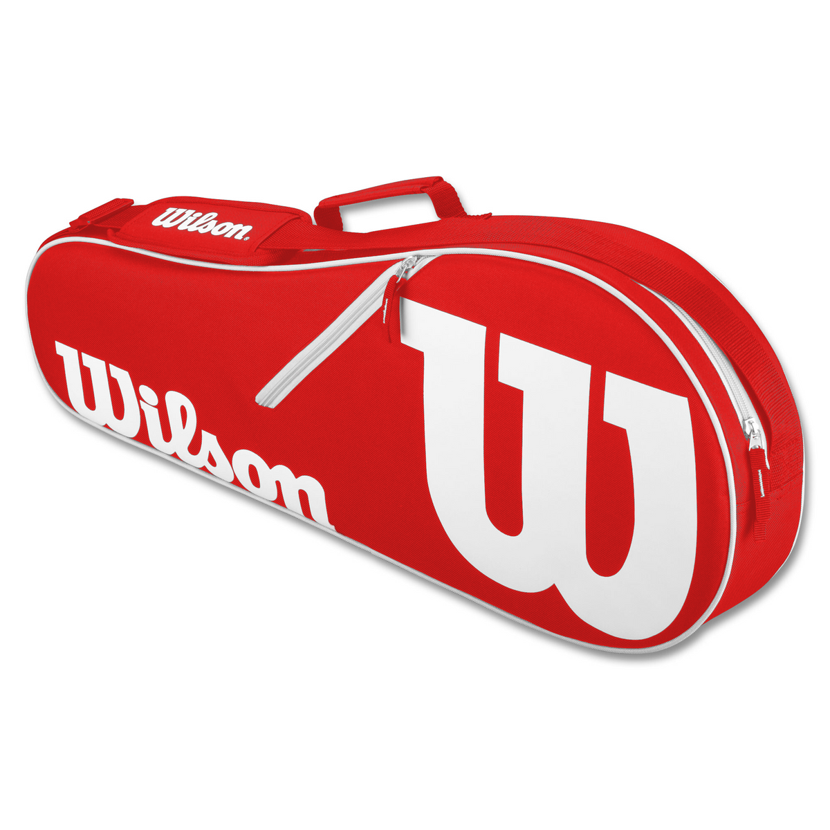 FedererJr-Closeout-WR8005202001 Wilson Roger Federer Junior Tennis Racquet Bundled w a Red/White Advantage II Tennis Bag a