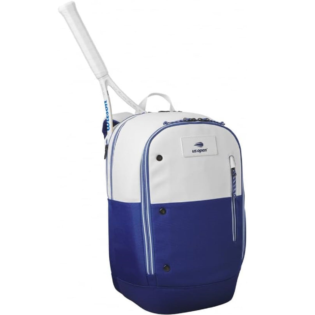 WR8028001001 Wilson US Open Tour Tennis Backpack (White/Navy)