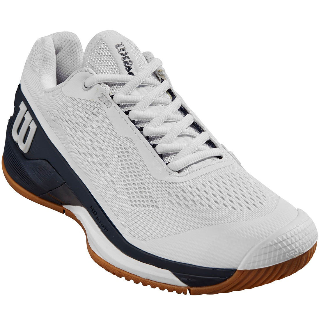 WRS332610U Wilson Women's Rush Pro 4.0 Tennis Shoes (White/Navy/Gum)