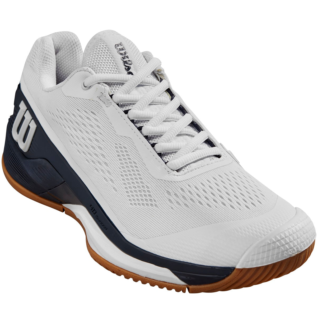 WRS332610U Wilson Women's Rush Pro 4.0 Tennis Shoes (White/Navy/Gum)