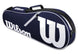FedererJr-Closeout-WRZ601003 Wilson Roger Federer Junior Tennis Racquet Bundled w a Navy/White Advantage II Tennis Bag b
