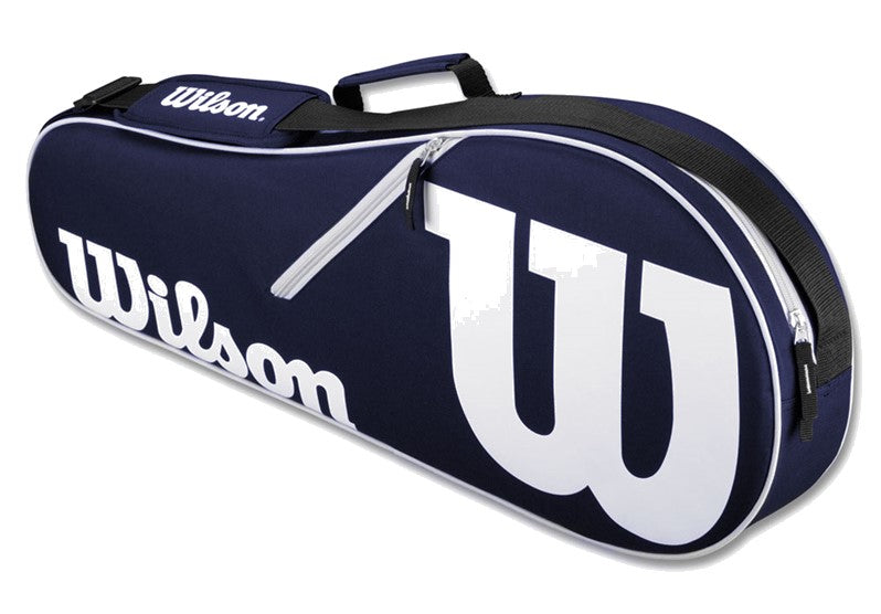 FedererJr-Closeout-WRZ601003 Wilson Roger Federer Junior Tennis Racquet Bundled w a Navy/White Advantage II Tennis Bag b