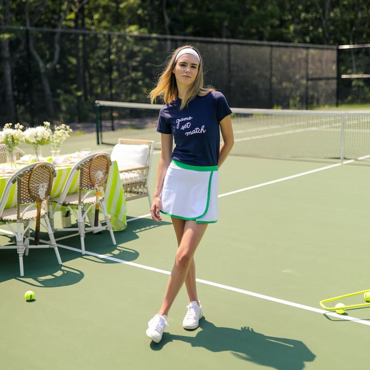 WTS150 Ame & Lulu Women's Sporty Love Game Set Match Tennis T-Shirt