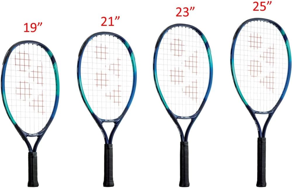 onexJr-RedFelt Yonex Junior Sky Blue Tennis Racquet Prestrung bundled w 3 Red FeltTennis Balls b