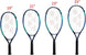 YonexJr-RedFoam Yonex Junior Sky Blue Tennis Racquet Prestrung bundled w 3 Red Foam Tennis Balls b