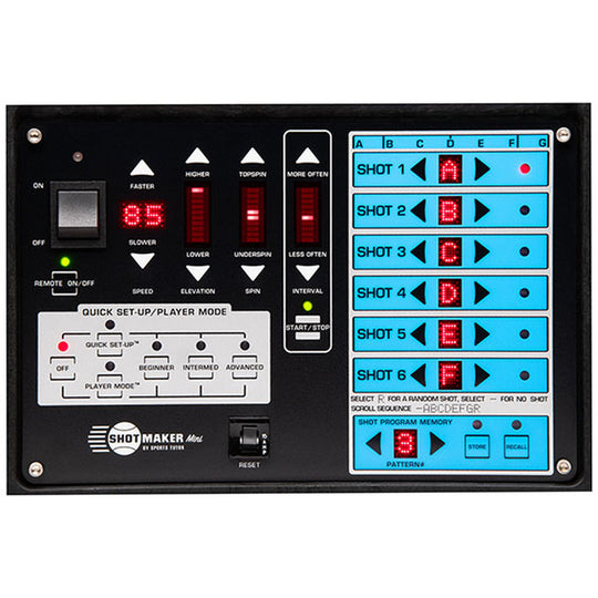 Control panel with digital display and buttons on a white background