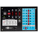 Control panel with digital display and buttons on a white background