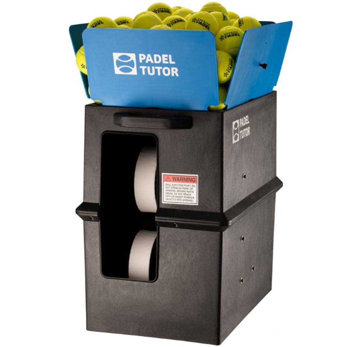 A padel machine shown on a plain white background.