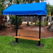 SunTrends 8 ft Cabana Bench - Direct Burial w Backrest