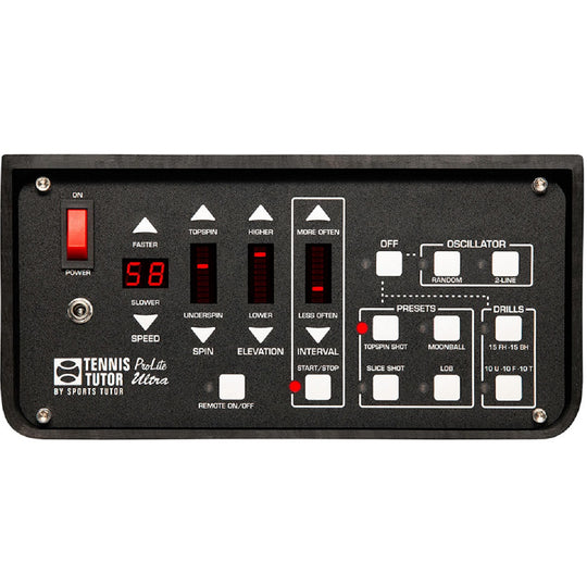 Control panel with indicators on a white background