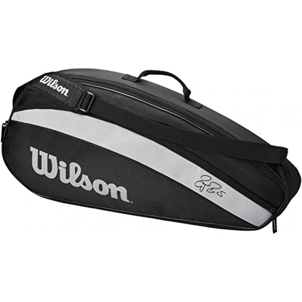 FedererJr-Closeout-TeamBag-Ball Wilson Roger Federer Junior Tennis Racquet Bundled with Federer Team 3 Racquet Tennis Bag and Tennis Balls b